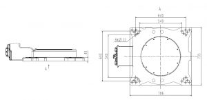 Robotic Arm QJRB800-1 Mounting Dimension Drawing