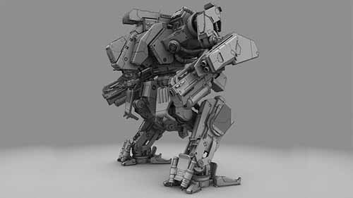 3D model of the Krieger 3 battle robot