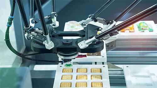 Robots operating in food industry