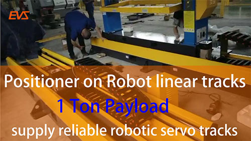 Robot linear tracks with a postioner on | payload 1 ton | supply reliable robotic servo tracks