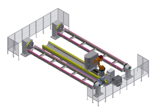 Heavy-duty arc welding robot workstation-Type A standard configuration