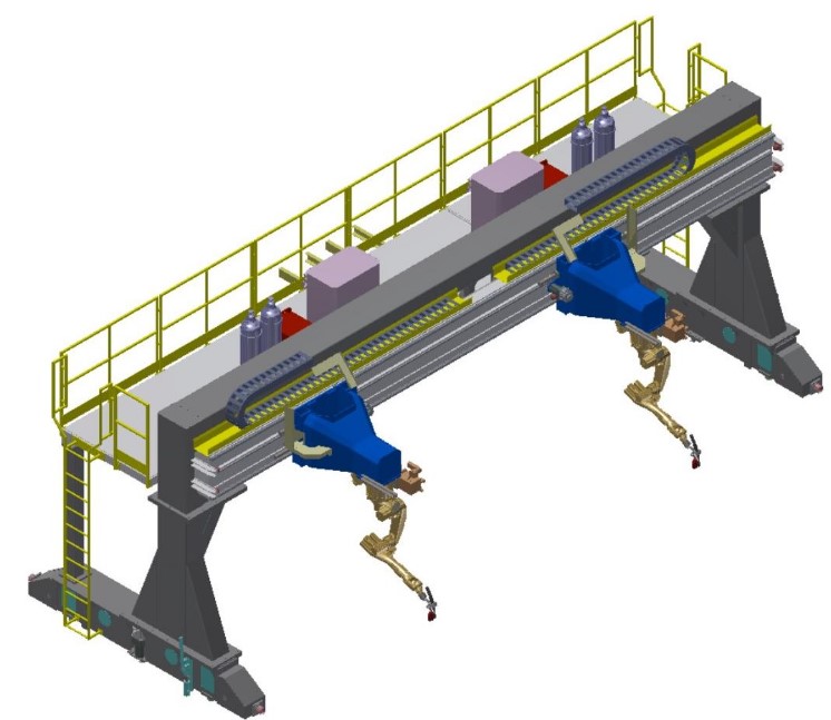 Gantry type upside down welding robot system - standard configuration