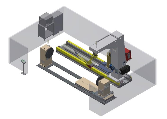 Heavy-duty arc welding robot workstation--C type standard configuration