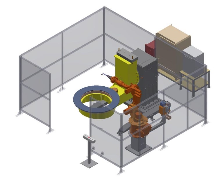 Heavy-duty arc welding robot workstation--D type standard configuration