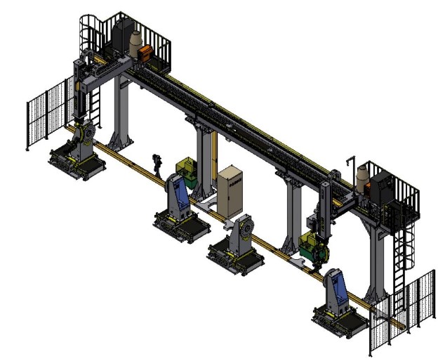 Heavy-duty arc welding robot workstation--E type standard configuration