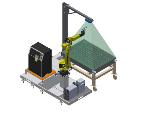 Standard configuration of teaching-free robot plasma cutting beveling workstation