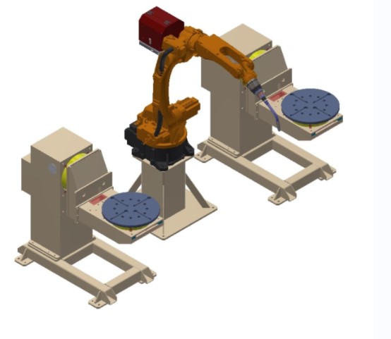 Two-axis positioner configuration