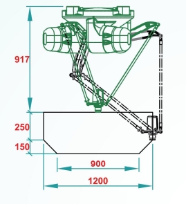 Delta Robots-ZhiHuaSeries WSC-1200D Operating Range