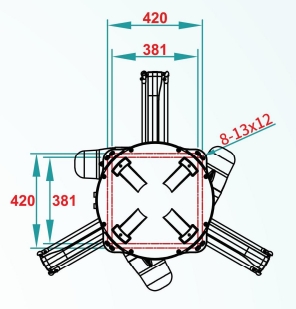 Delta Robots-ZhiHuaSeries WSC-1400D Mounting Base