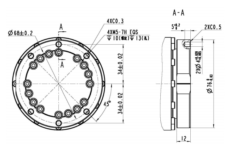 Installation dimension diagram of QJR8-700 robot 1