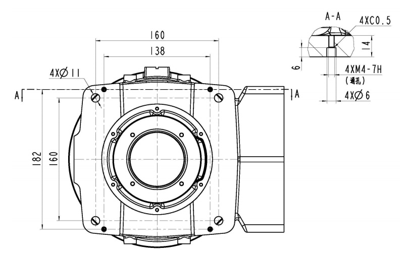 Installation dimension diagram of QJR8-700 robot 2